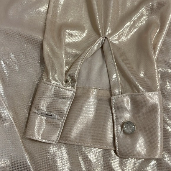 Vintage BANJO Women's Western Button-Up Shirt Coastal Cowgirl Metallic Size L - Picture 8 of 8